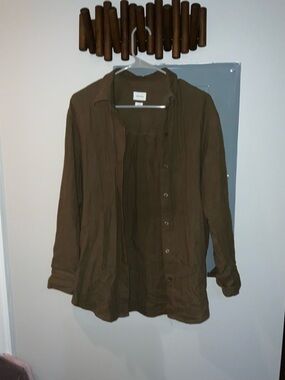 Wilfred Brown Button-Up Shirt Jacket